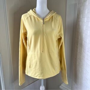 Nike Dri-FIT yellow partial zip hoodie sweatshirt